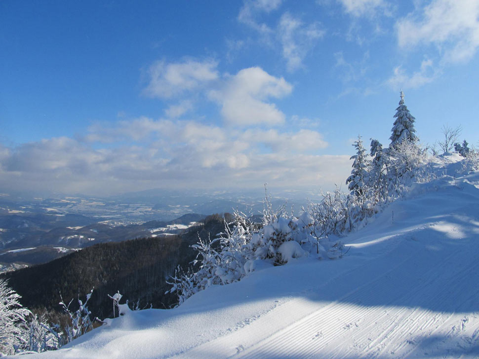 Cross country skiing in Skalka, Kremnicke hory