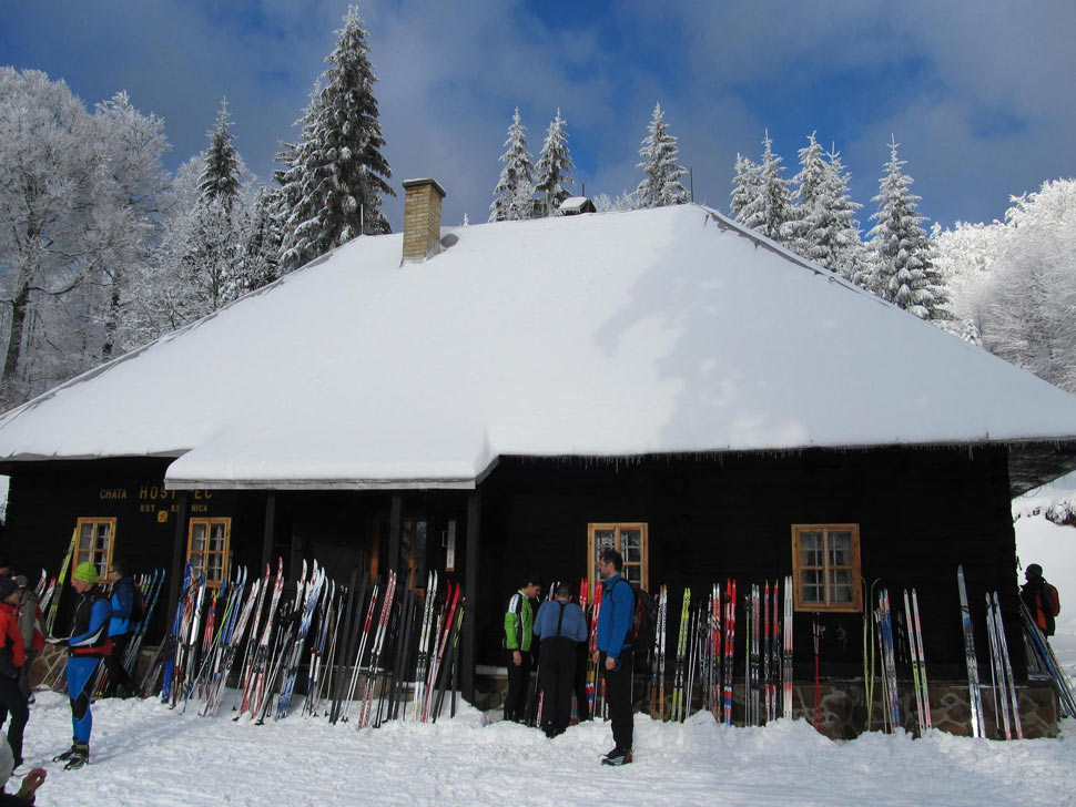 Cross country skiing in Skalka, Kremnicke hory