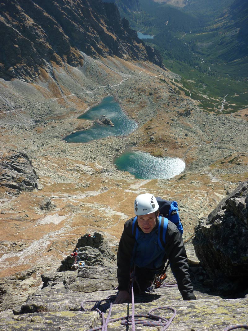 A view from south-east ridge of Volia Veza Peak to Zabie Plesa tarns