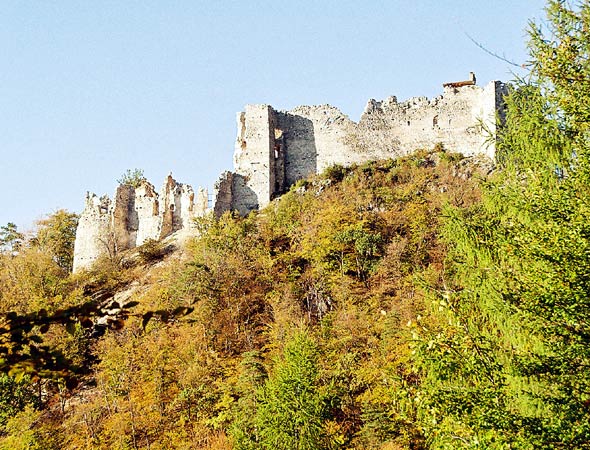 The Uhrovec Castle from Southwest