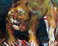 Tiger Lion by Oskar Kokoschka - The Upper Belvedere