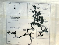 A map of  the Hacova jaskyna cave