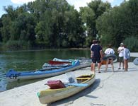 Danube River branches in Hungary - below Vadvíz Camping