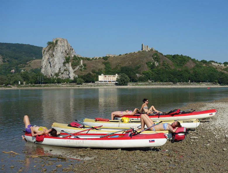 The Danube River and the Devin Castle