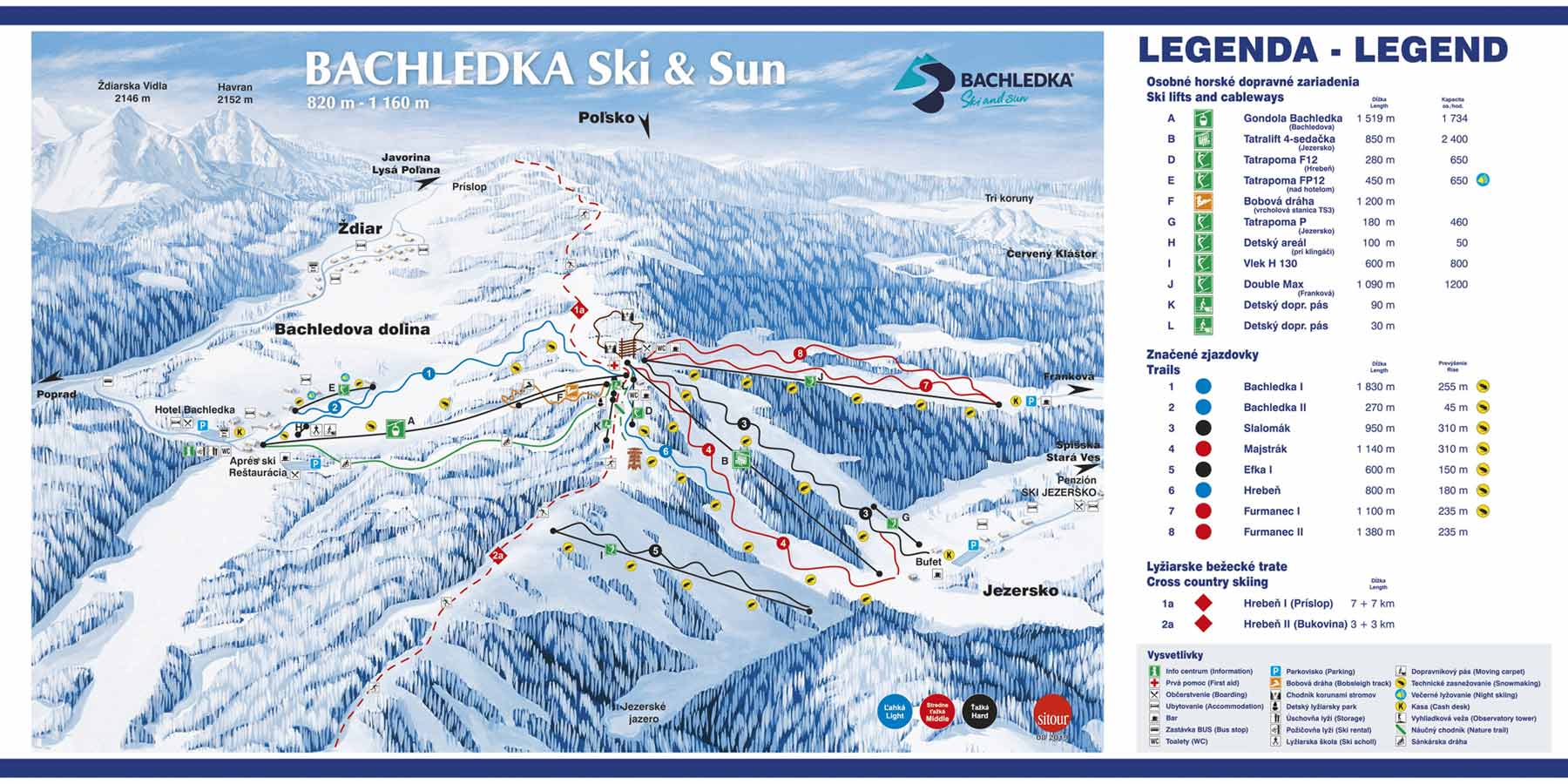 Bachledka Ski and Sun - ski map