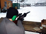 Target shooting with a sniper rifle